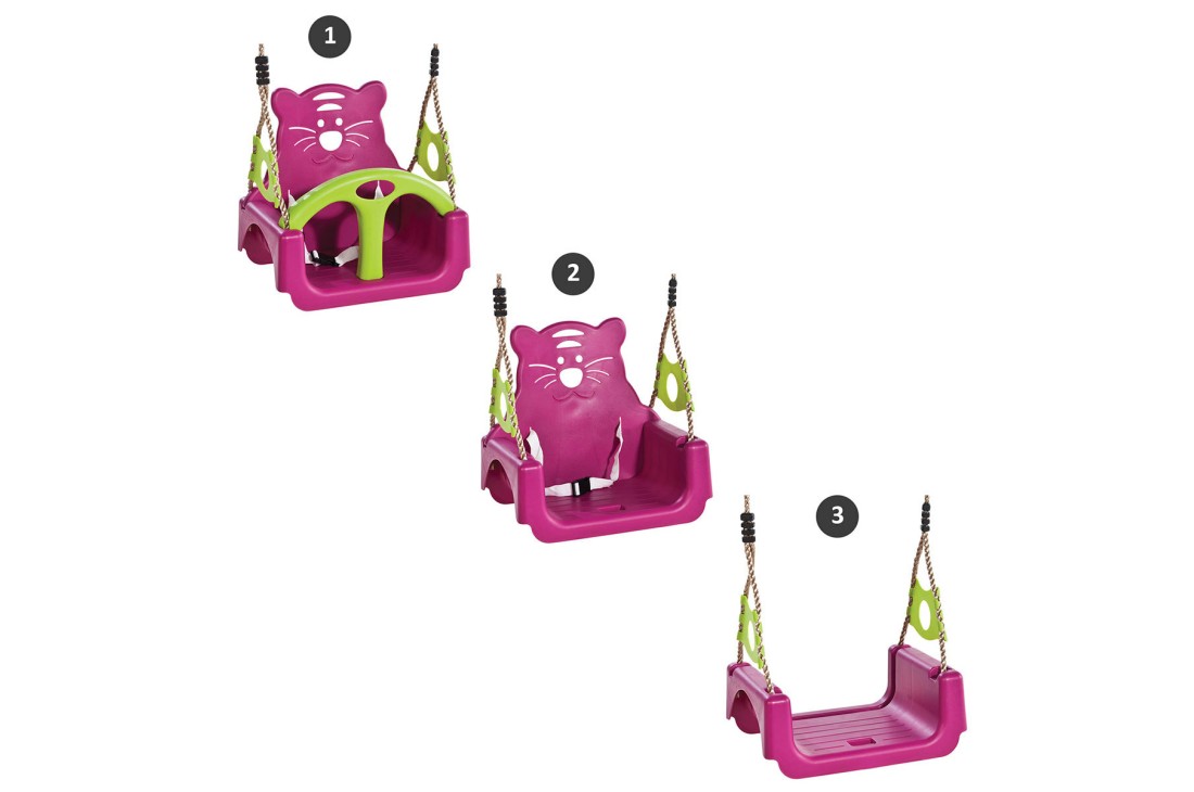Baby Seat TTRIX Growing Type Swing With Adjustable Ropes - PURPLE/LIME